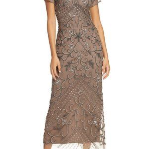 Pisarro Nights Beaded Longline V-neck Gown NWOT